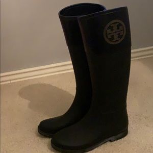 Black Tory Burch Rain Boots